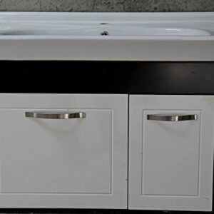 Pvc bathroom cabinet with ceramic sink